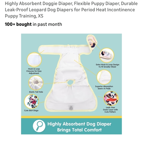 Colorful Dog Diapers Set - Picture 7 of 8